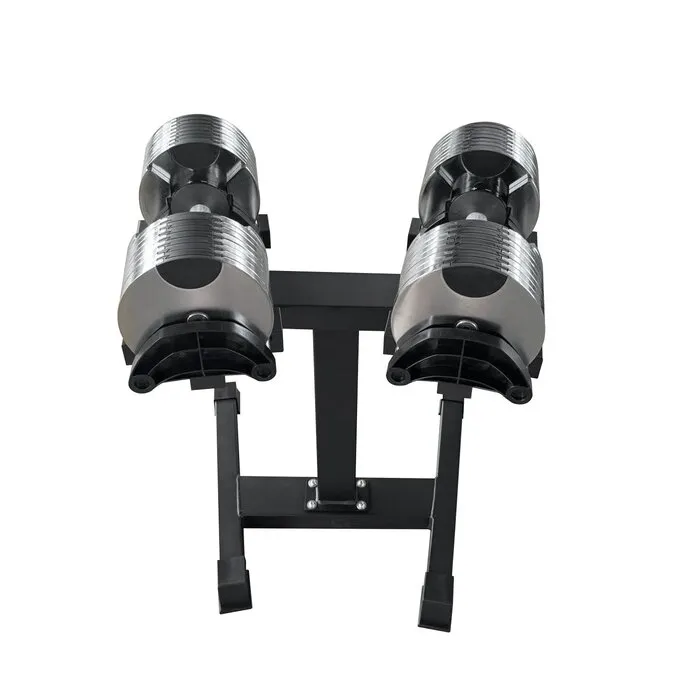 PTessentials Verstelbare Chrome Dumbbells  - per set - inclusief stand