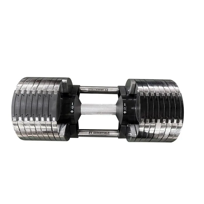 PT Essentials Verstelbare Chrome Dumbbells - per set - inclusief stand - verwacht februari
