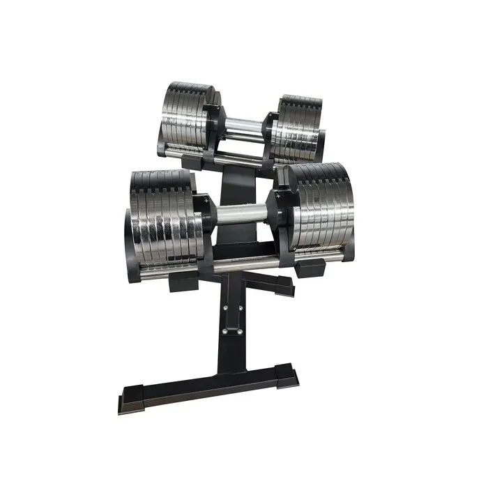 PT Essentials Verstelbare Chrome Dumbbells - per set - inclusief stand - verwacht februari
