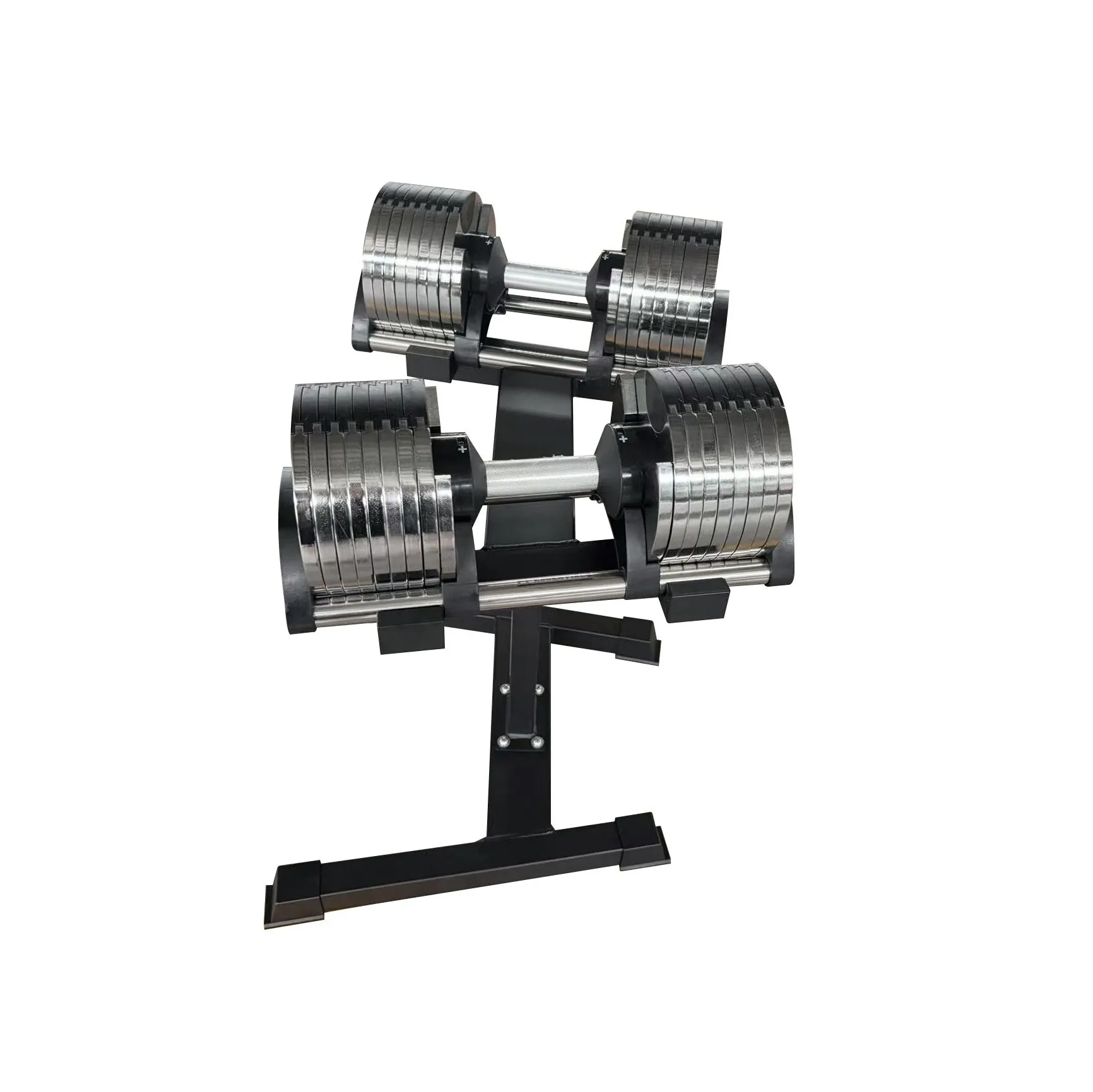 Adjustable Dumbbells met rack - 24 kg per dumbbell
