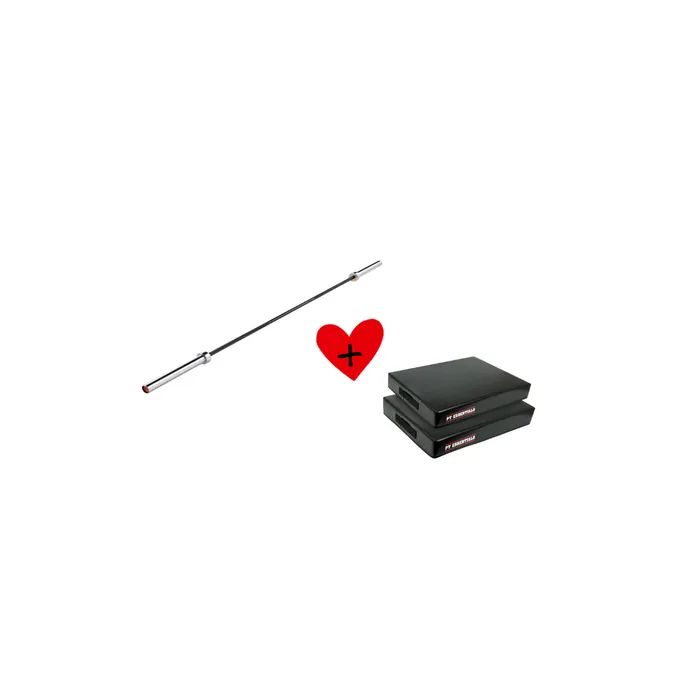PT Essentials Drop Pad set 2 stuks met Olympische halterstang 220cm