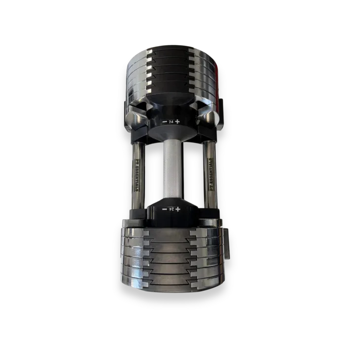 PT Essentials Verstelbare Chrome Dumbbells - per set - inclusief stand