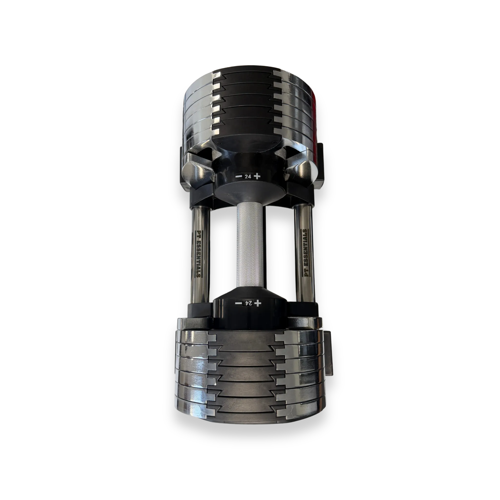 PT Essentials Verstelbare Chrome Dumbbells - per set - inclusief stand