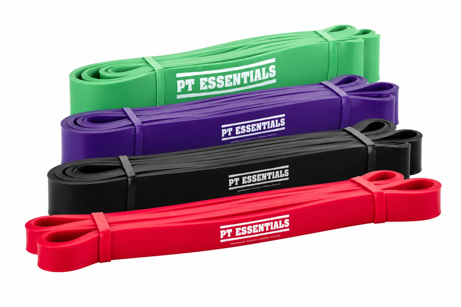Powerbandset POPULAIR - rood t/m groen 