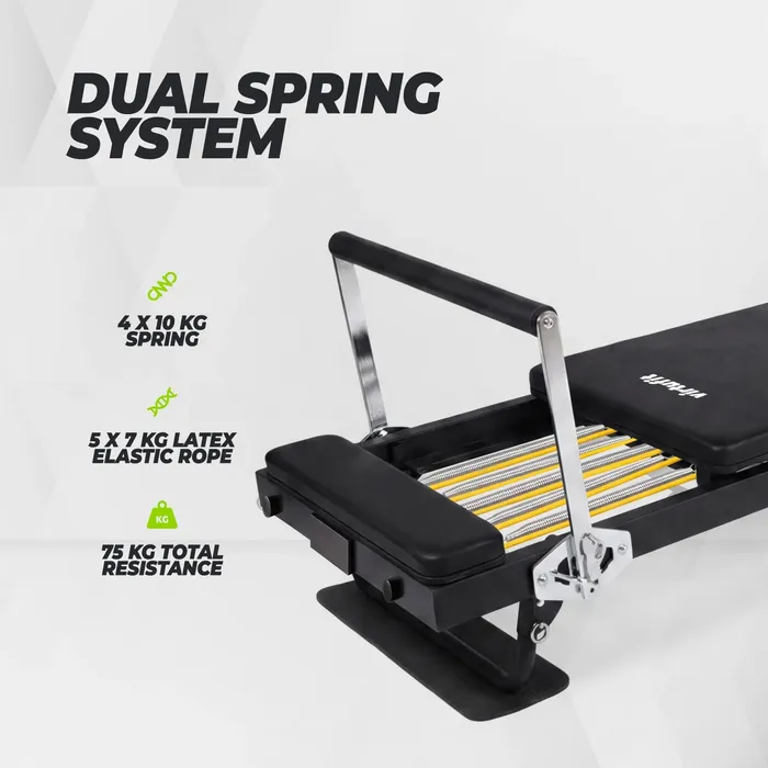VirtuFit Pilates Reformer - Opvouwbaar - Zwart