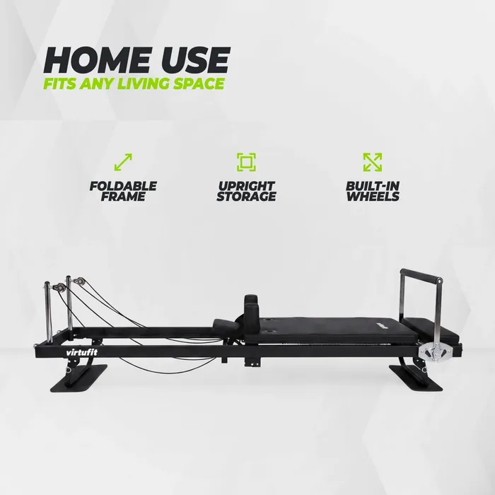 VirtuFit Pilates Reformer - Opvouwbaar - Zwart
