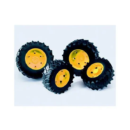 Bruder  Tractor Dubbele Banden - Zwart/Geel