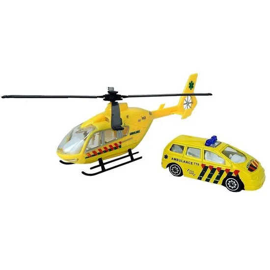 Ambulance Helicopter met Ambulance