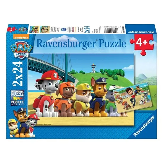 Paw Patrol  Paw Patrol Puzzel Dappere Honden -  2 x 24 stukjes