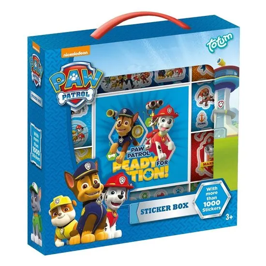 Paw Patrol  Paw Patrol Stickerbox 12 Rolls + Boekje