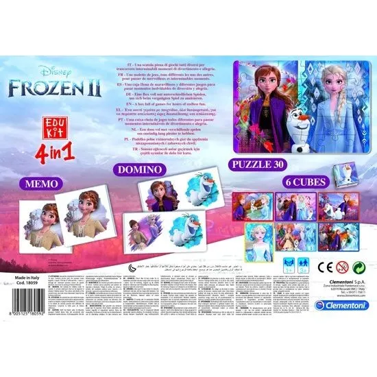 Frozen 2 Disney Frozen 2 - Edukit 4 in 1 - Kaartspel - Puzzel