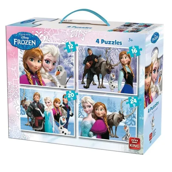 frozen Frozen 4 in 1 Puzzel In Koffer