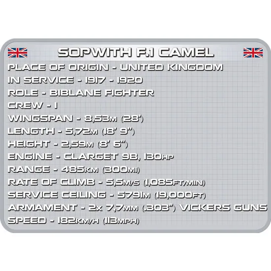 Cobi  Sopwith F1 Camel # Cobi 2975