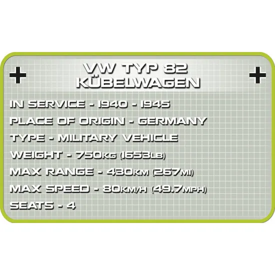 Cobi  Cobi 2402 # VW Kübelwagen Type 82