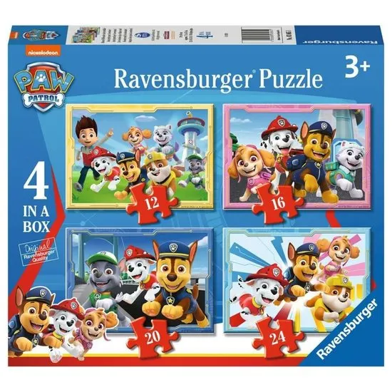 Paw Patrol  Paw Patrol Puzzel  12+16+20+24 Stukjes