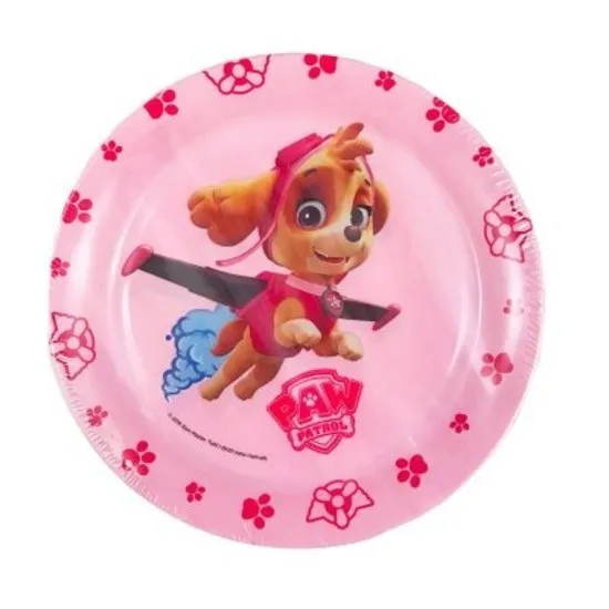 Feestborden Paw Patrol 22 Cm 8 Stuks Roze