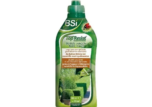BSI Top Resist Buxus & Hagen 900 ml of 2,5 liter | Vloeibare bladvoeding met zes sporenelementen voor sterkere buxus en hagen