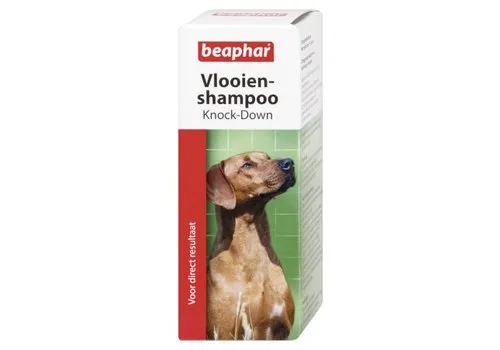 Beaphar Vlooienshampoo Knock Down 100 ml | Met permethrine tegen vlooien bij kortharige honden en katten