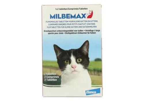 Milbemax Ontwormingstabletten voor kittens en kleine katten 0,5 tot 2 kg | 2 tabletten