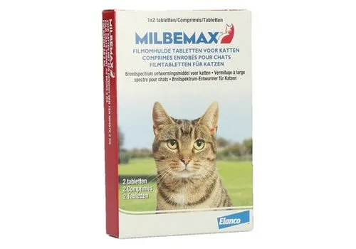 Milbemax Ontwormingstabletten kat tegen spoelwormen, haakwormen en lintwormen | 2 tabletten