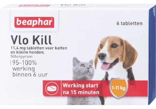 Beaphar Vlo Kill Vlooientabletten voor katten en kleine honden