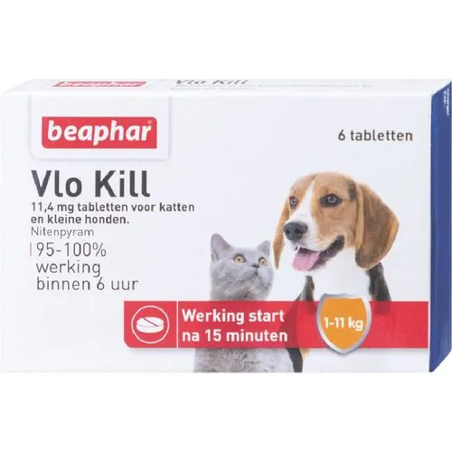 Beaphar Vlo Kill Vlooientabletten voor katten en kleine honden
