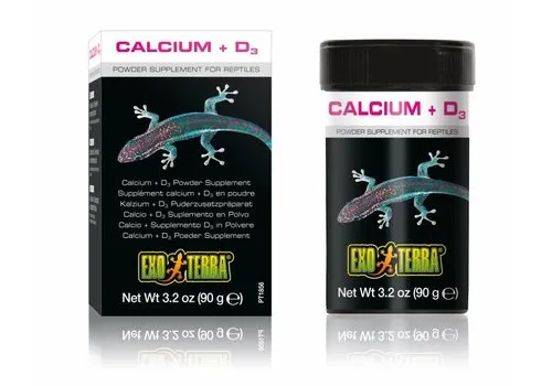 Exo Terra Calcium + D3 poeder supplement voor reptielen