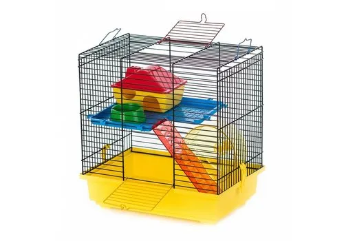 Duvo+ Hamsterkooi Teddy 1 geel/zwart