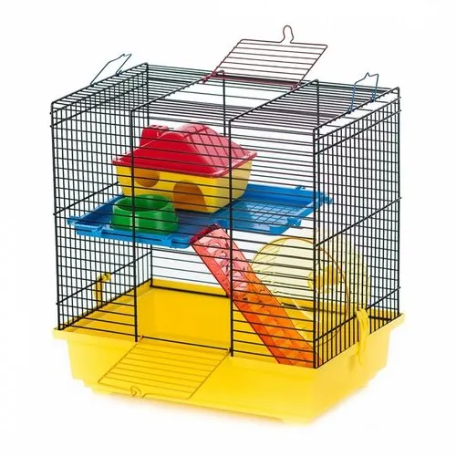 Duvo+ Hamsterkooi Teddy 1 geel/zwart