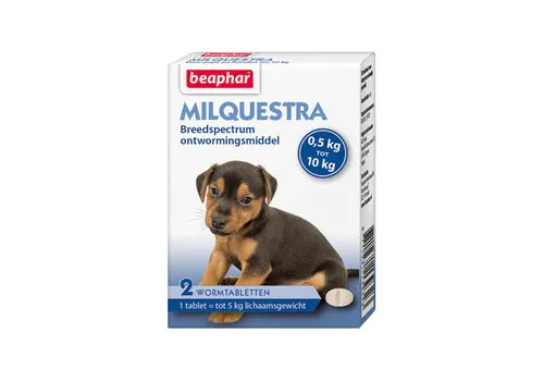 Beaphar Milquestra Breedspectrum Ontwormingstabletten Hond en Pup | 2 of 4 Tabletten