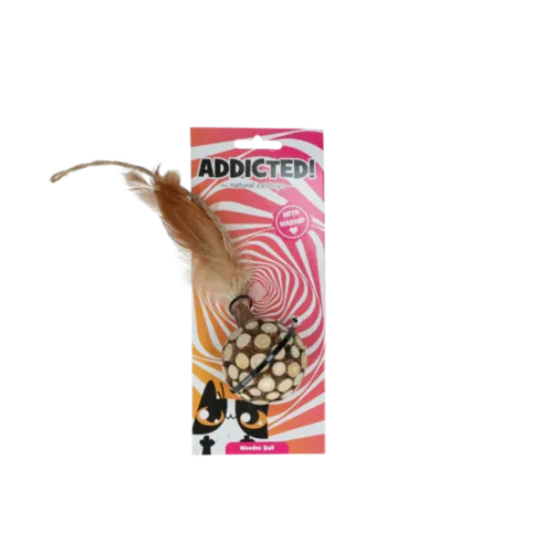 Addicted Houten Bal Met Veren Addicted Houten Bal Met Veren