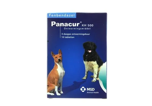 Panacur Ontwormingstabletten hond en kat 500 mg | 10 tabletten tegen spoelwormen, haakwormen, zweepwormen en bepaalde lintwormen