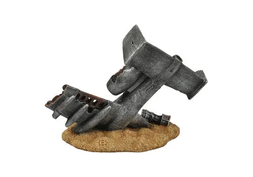 Terra Della Vliegtuigwrak woestijn terrariumornament