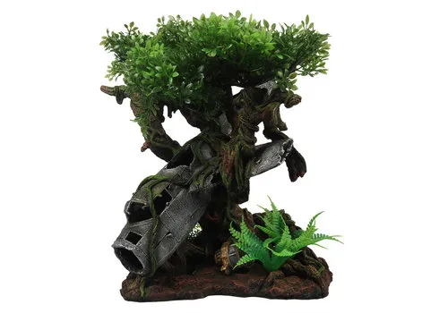 Terra Della Vliegtuigwrak boom terrariumornament