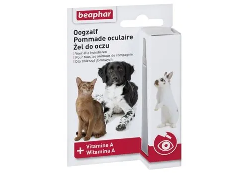 Beaphar Oogzalf 5 ml met vitamine A voor droge en geïrriteerde ogen bij huisdieren