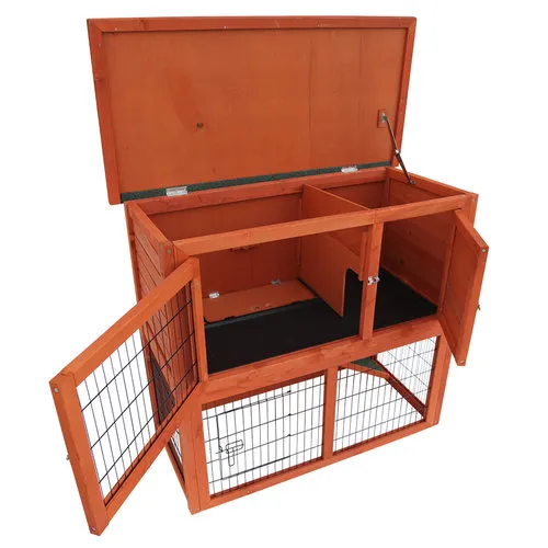 Duvo+ Konijnenhok Raymond Classic bruin | 104,2 x 52 x 92 cm