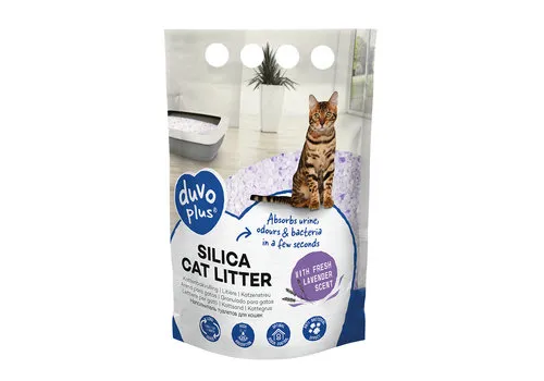 Duvo+ Premium silica kattenbakvulling lavendel
