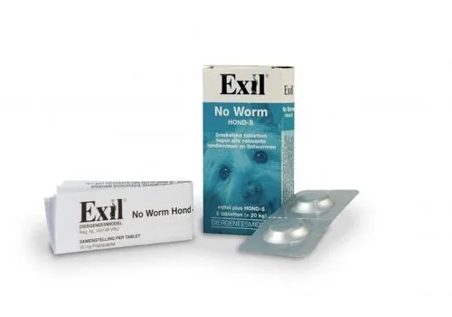 Exil Ontwormingstabletten Hond tegen Spoel-, Haak-, Zweep- en Lintwormen | 2 of 4 Tabletten