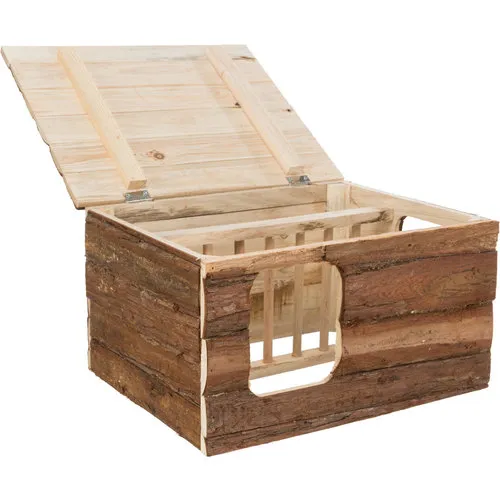 Natural living Huis met ruif schorshout