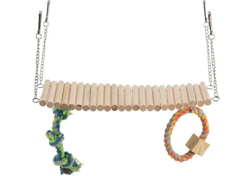 Trixie Hangbrug hout met flos speelgoed