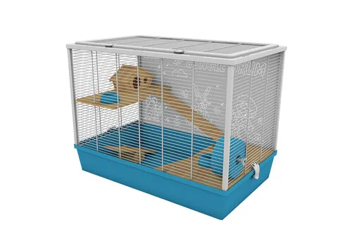 Duvo+ Smurfs Blauw knaagdierenverblijf met Smurf-design