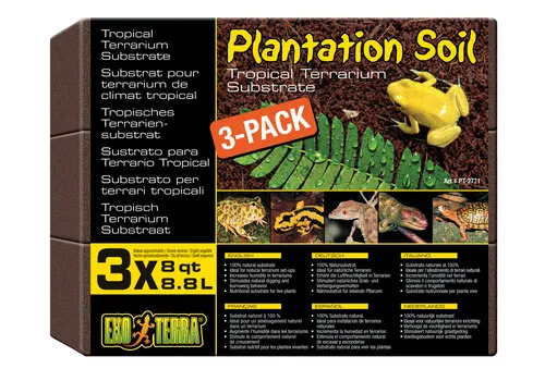 Exo Terra Plantation Soil Brick 3-Pack