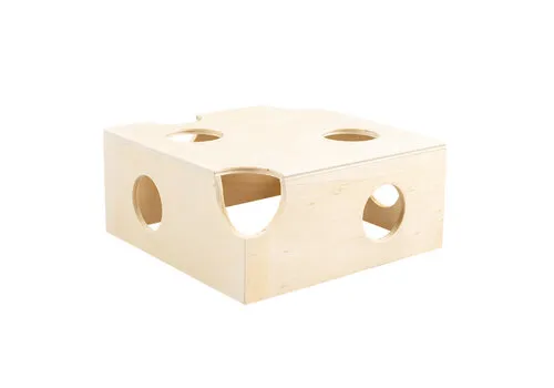Duvo+ Houten kaas huisje voor knaagdieren