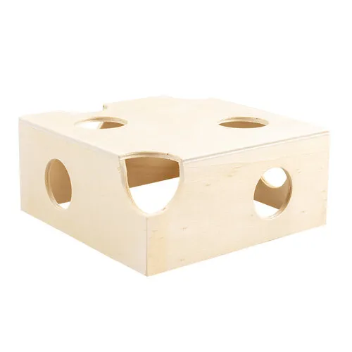 Duvo+ Houten kaas huisje voor knaagdieren