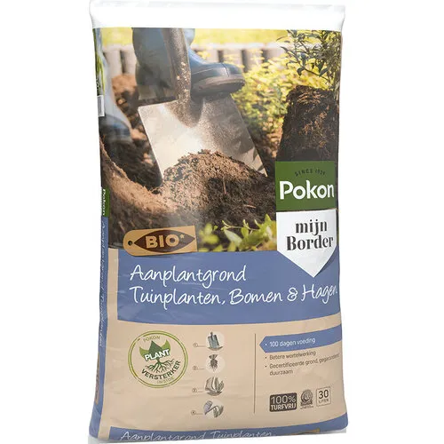 Pokon Biologische aanplantgrond voor tuinplanten, bomen en hagen