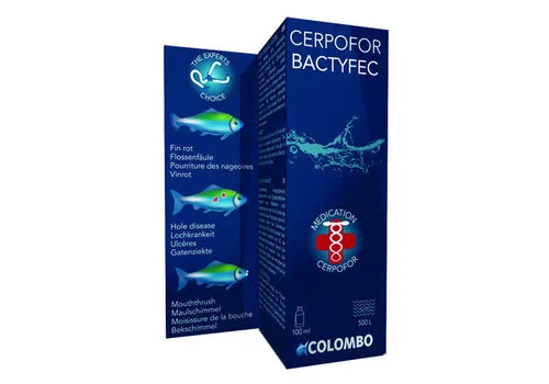 Colombo Bactyfec aquariumbehandeling 100 ml tegen vinrot, huidzweren en bekaandoeningen | Voor 500 liter