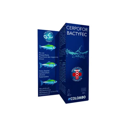 Colombo Bactyfec aquariumbehandeling 100 ml tegen vinrot, huidzweren en bekaandoeningen | Voor 500 liter