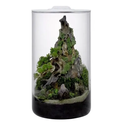 Wabi Kusa Bio Cylinder 200 White plantterrarium met led | 20,2 x 34,3CM