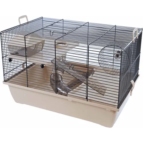Interzoo Hamsterkooi Pinky 2 zwart/beige