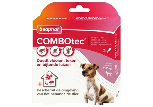 Beaphar COMBOtec hond tegen Vlooien, Teken en Luizen  2 pipetten